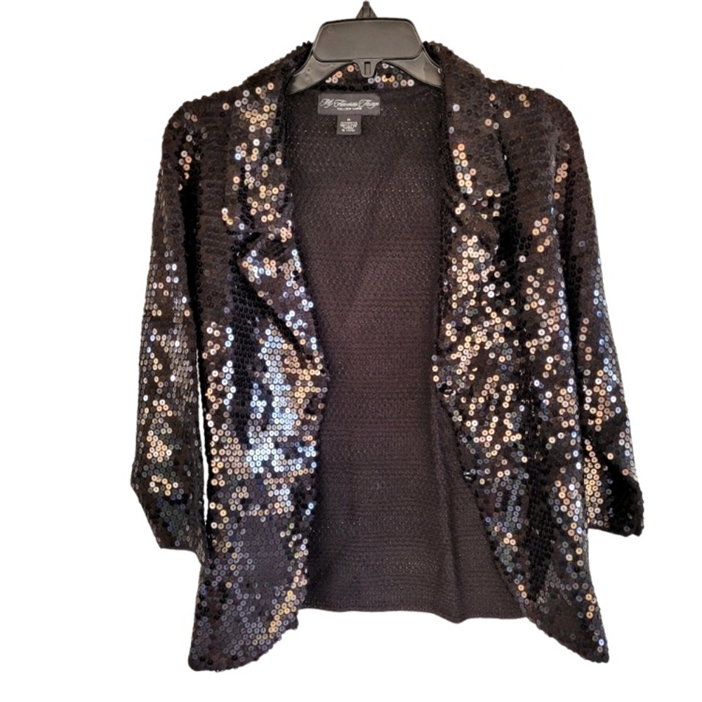 My Favorite Things by Colleen Collection black sequenced blazer